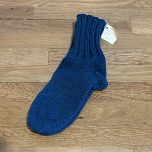 Blue Handmade Handknit Socks